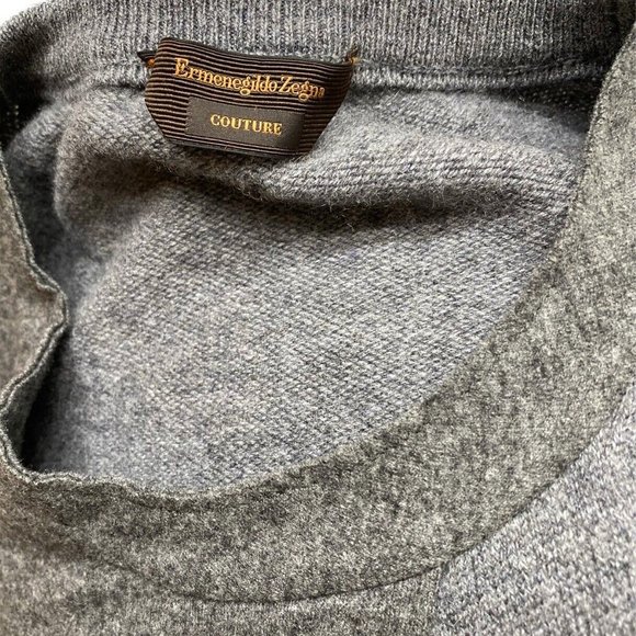100% Auth Ermenegildo Zegna Couture Cashmere-Blend Layered Sweater Size L 52EU - Picture 7 of 10